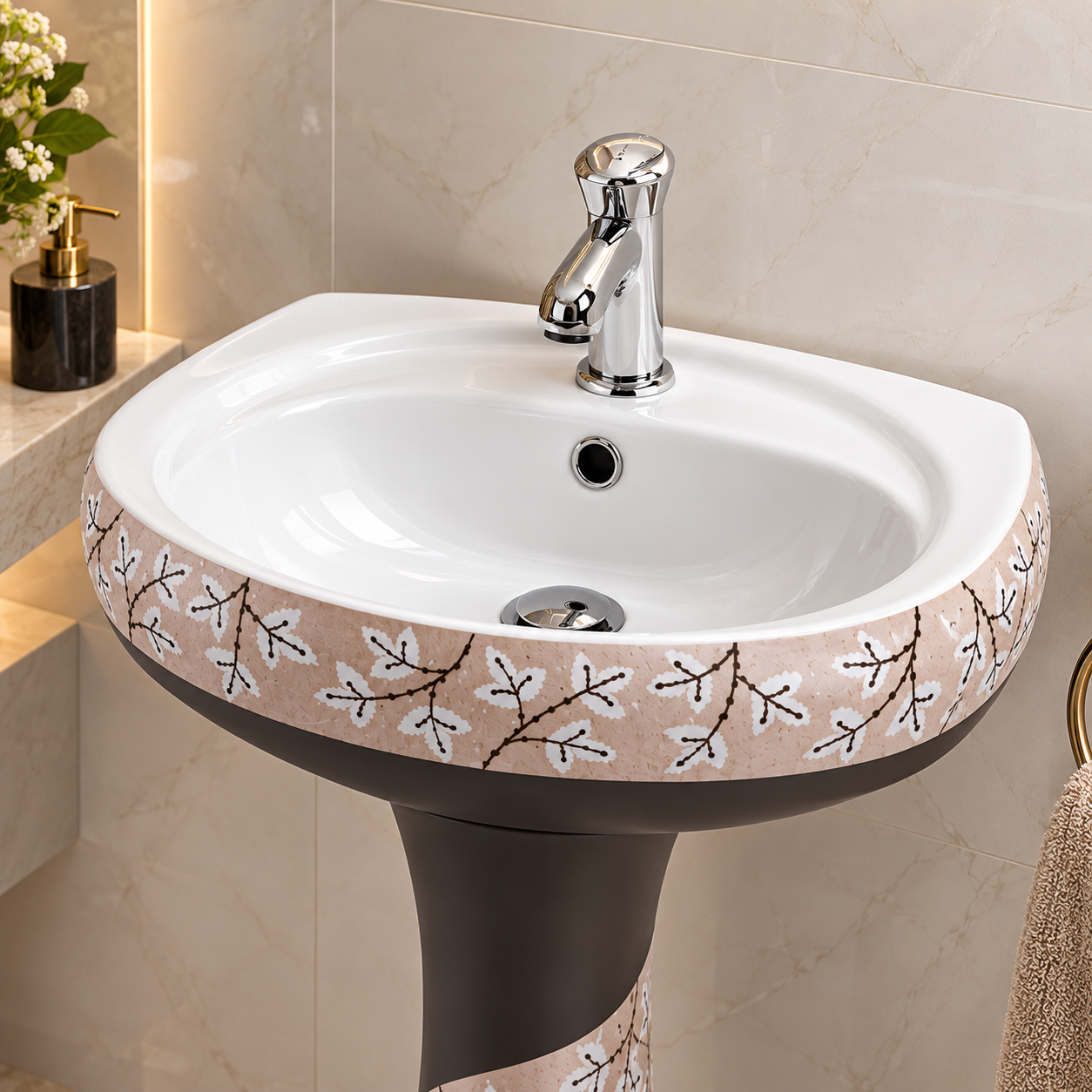 Sonet RP-1065, washbasin with pedestal (view 2)